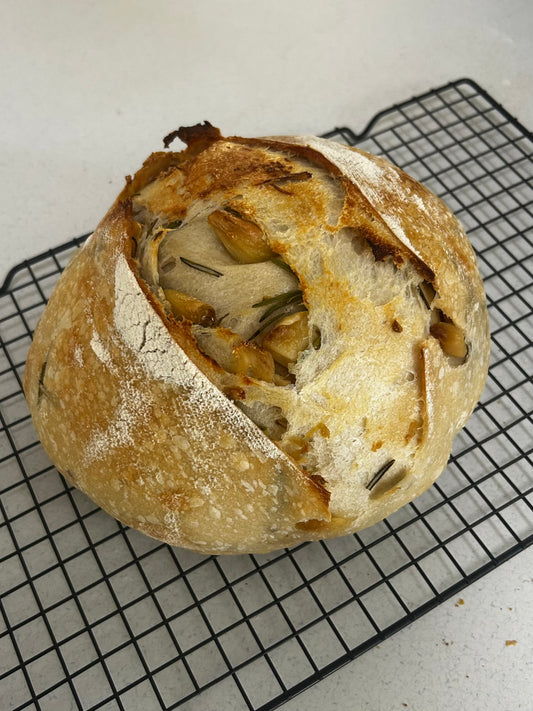 Rosemary and Roasted Garlic Sourdough